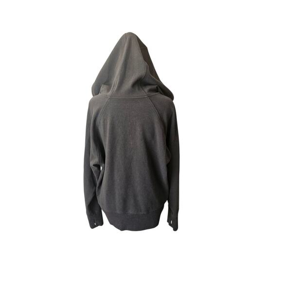 NWOT Dark Green Quilted Mixed Media Zip Up Hoodie Jacket Old Navy Women's Large - Picture 4 of 10